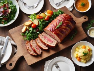 Köttfärslimpa med bacon – en riktig festmåltid! illustration