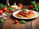 Pasta med tomatsås illustration
