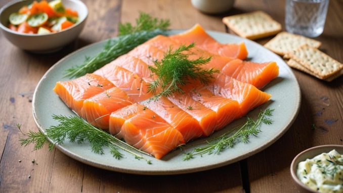 Gravad lax illustration