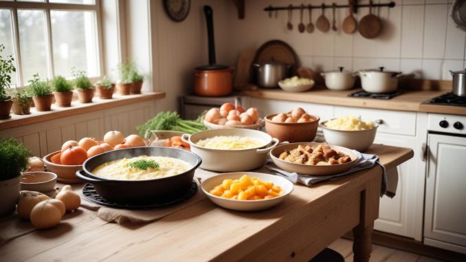 Kålpudding med grädde – en verklig smakfest! illustration