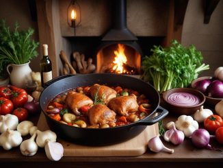 Lär dig laga en härlig coq au vin hemma! illustration