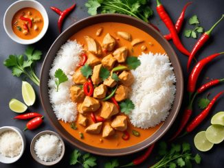 Röd curry kyckling – en smakfest du måste testa! illustration