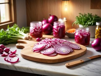 Snabbt och enkelt recept på picklad rödlök! illustration