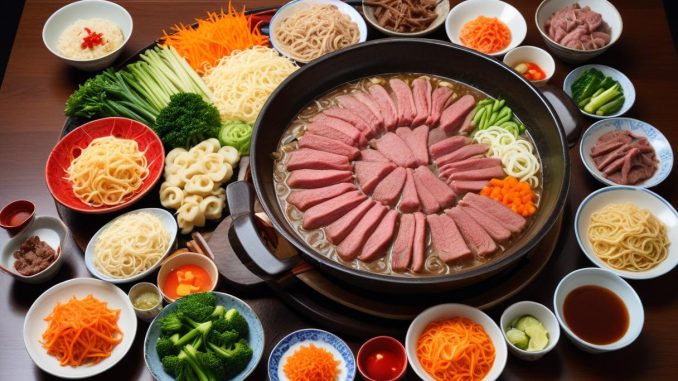 Sukiyaki – en värmande japansk festmåltid illustration