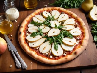 Upplev smaken av pizza bianco chèvre honung! illustration
